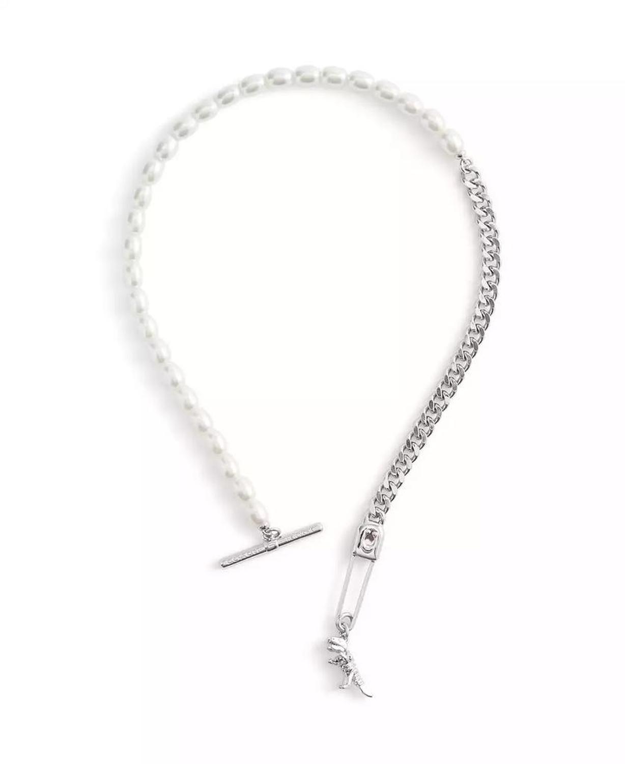 Faux Stone Signature Rexy Safety Pin Choker Necklace