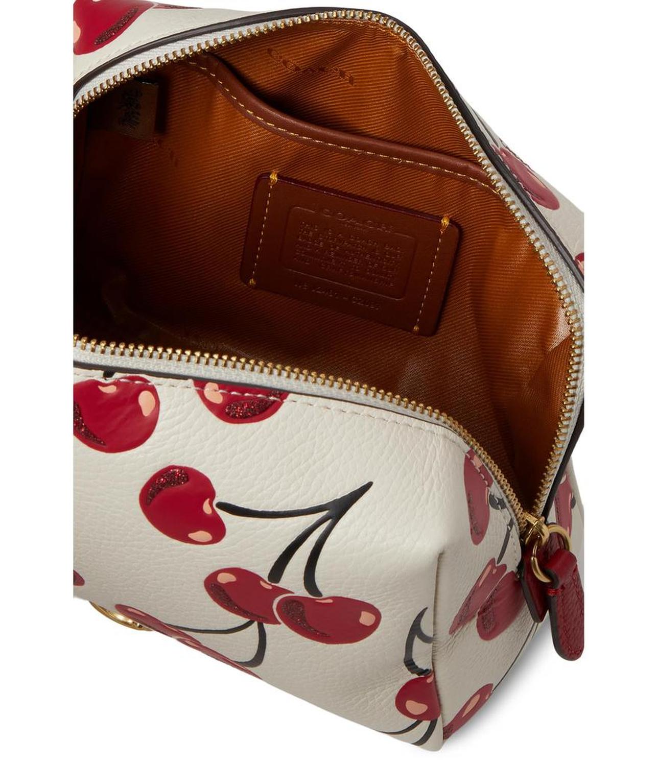 Essential Cosmetic Pouch with Cherry Print
