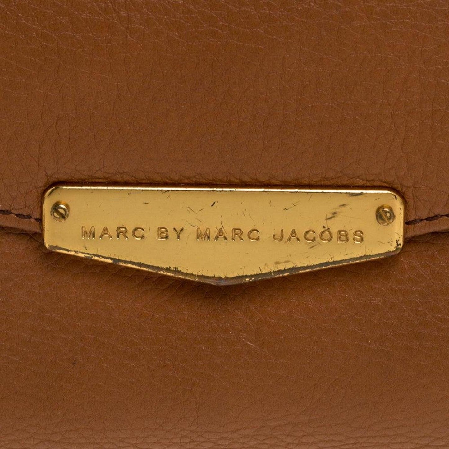 Marc By Marc Jacobs Tan Soft Leather Flap Trifold Continental Wallet