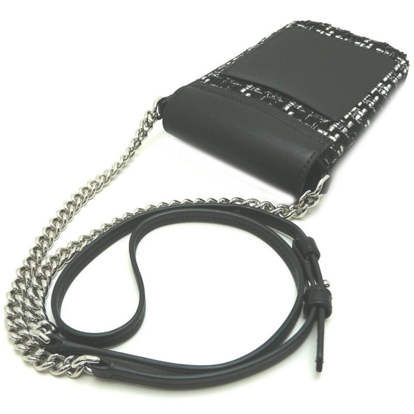 Tweed Leather Shoulder Bag (Pre-Owned)