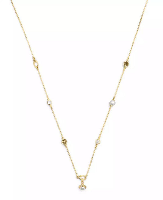 Faux Stone Signature Heritage Cultivated Pearl Charm Strand Necklace