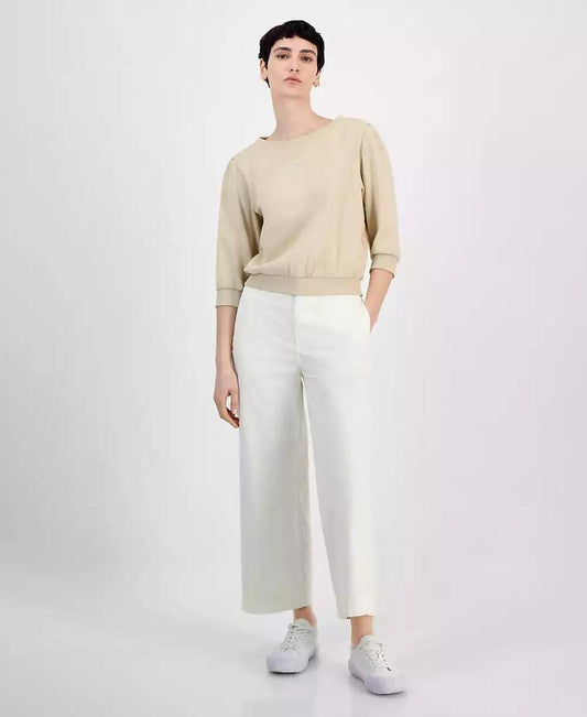 Women's Cotton Logo Back-Cutout Sweatshirt