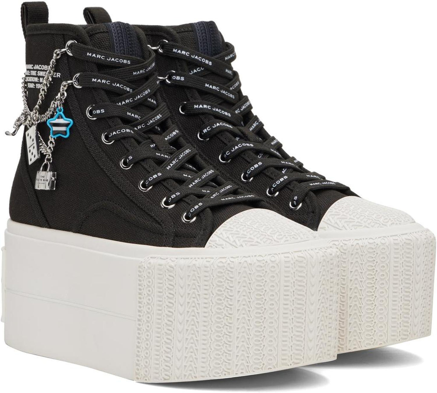 Black 'The Sticker Charm Platform High Top' Sneakers