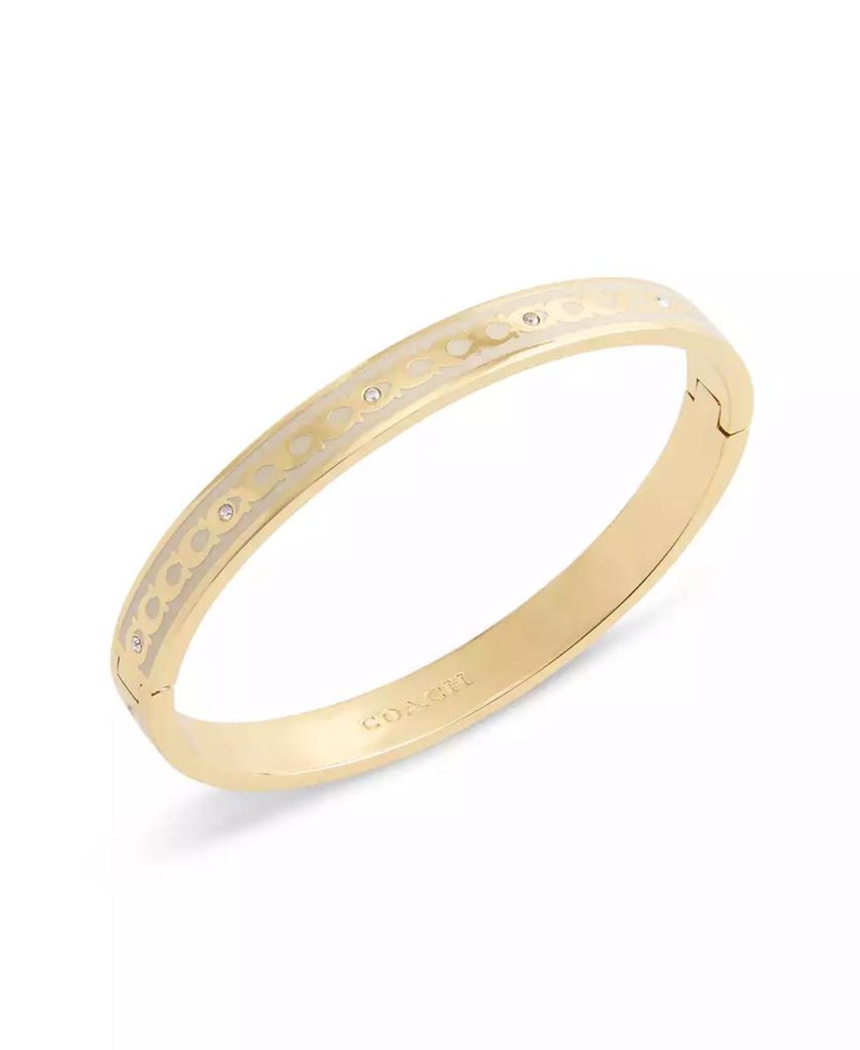 Signature Faux Stone C Enamel Bangle Bracelet