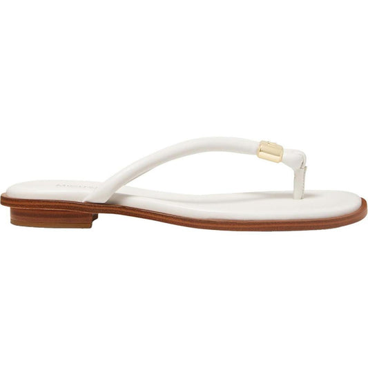 Annie Thong Womens Faux Leather Slip On Flip-Flops