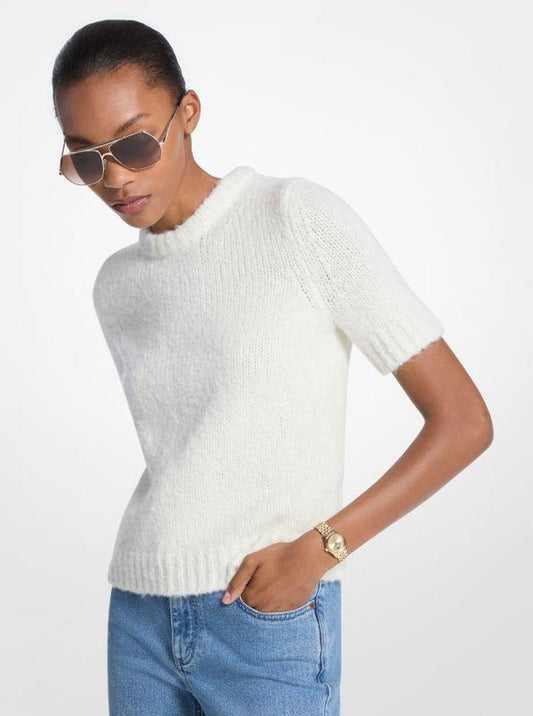 Knit Short-Sleeve Sweater