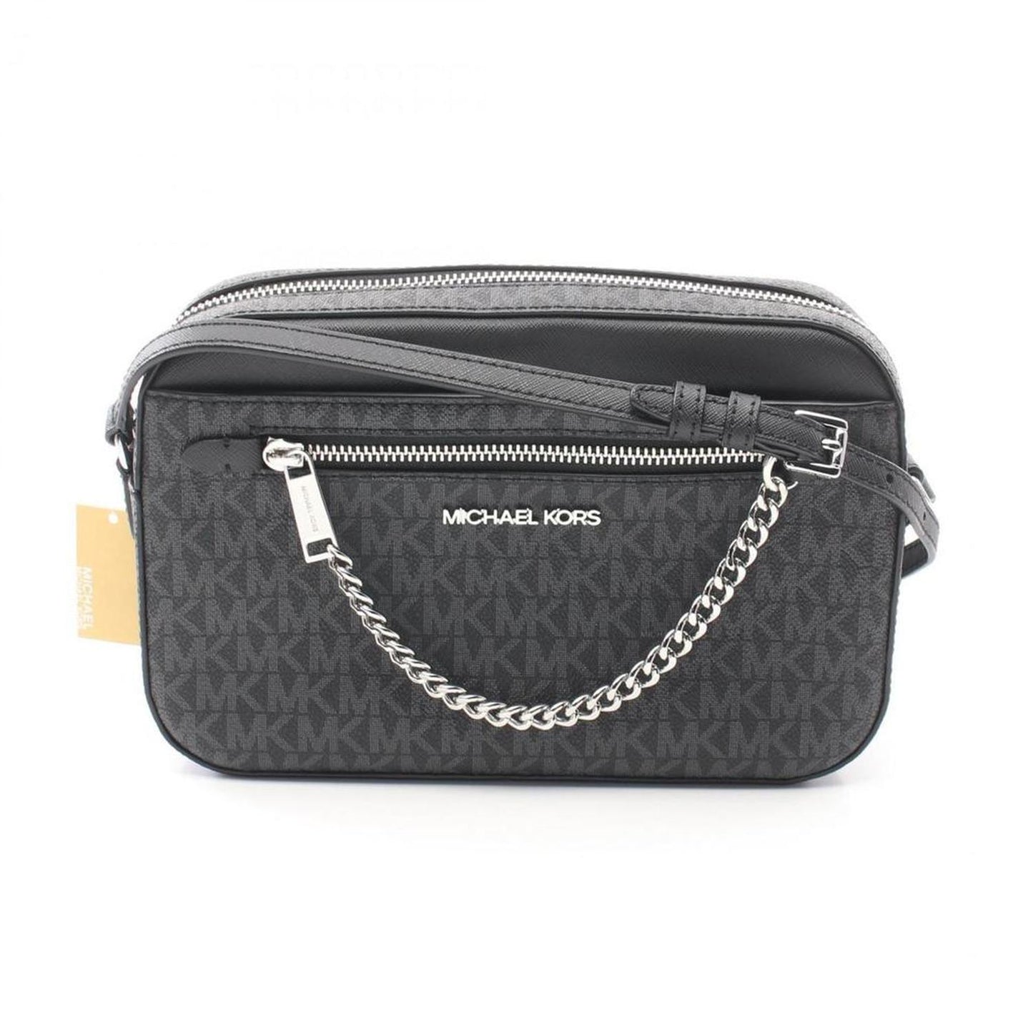Jet Set Coated Canvas Leather Shoulder Bag