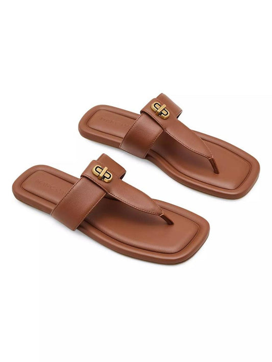 Dual Leather T Sandals