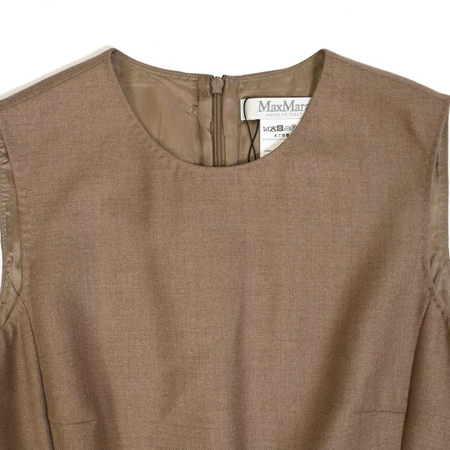 Ural Midi Dress In Brown Wool