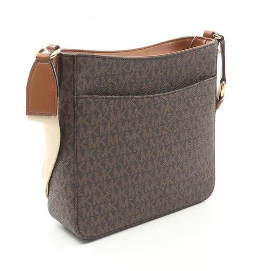 Coated Canvas Leather Shoulder Bag Weekend Bag (Pre-Owned)