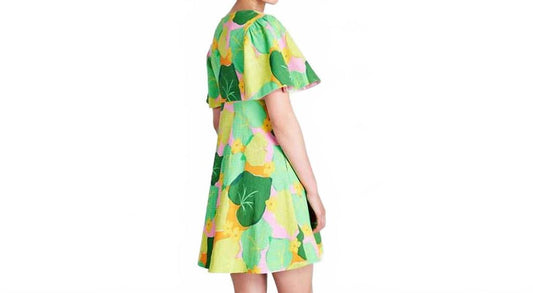 Cucumber Floral Swing Dress In Multi