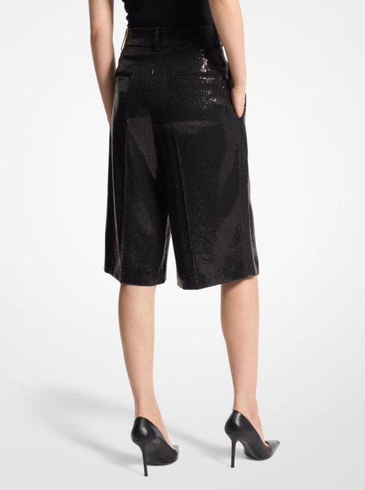 Sequin Embroidered Shorts