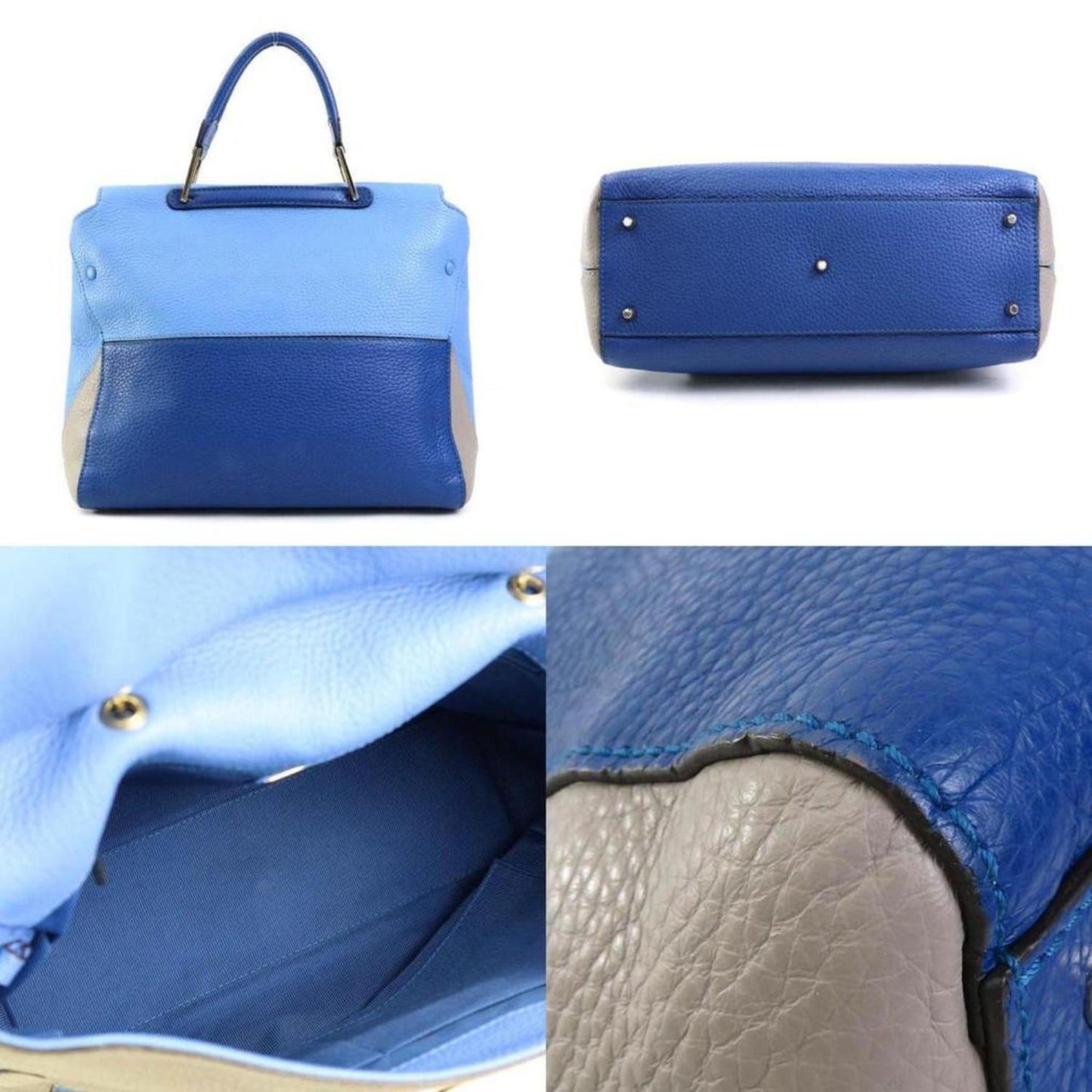 Leather Handbag Shoulder Bag (Pre-Owned)