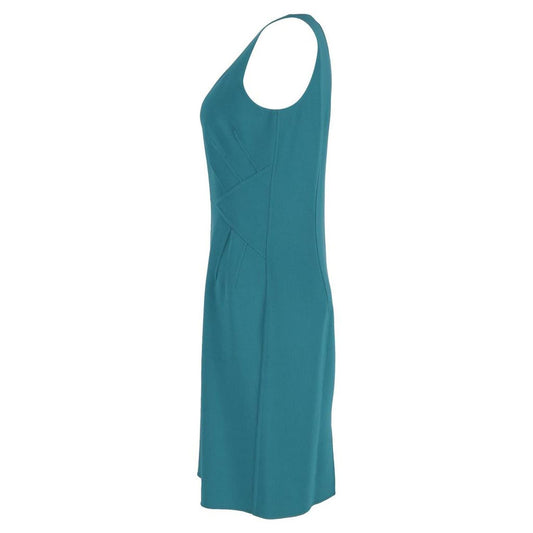 Michael Kors Knee-Length Shift Dress in  Turquoise Wool