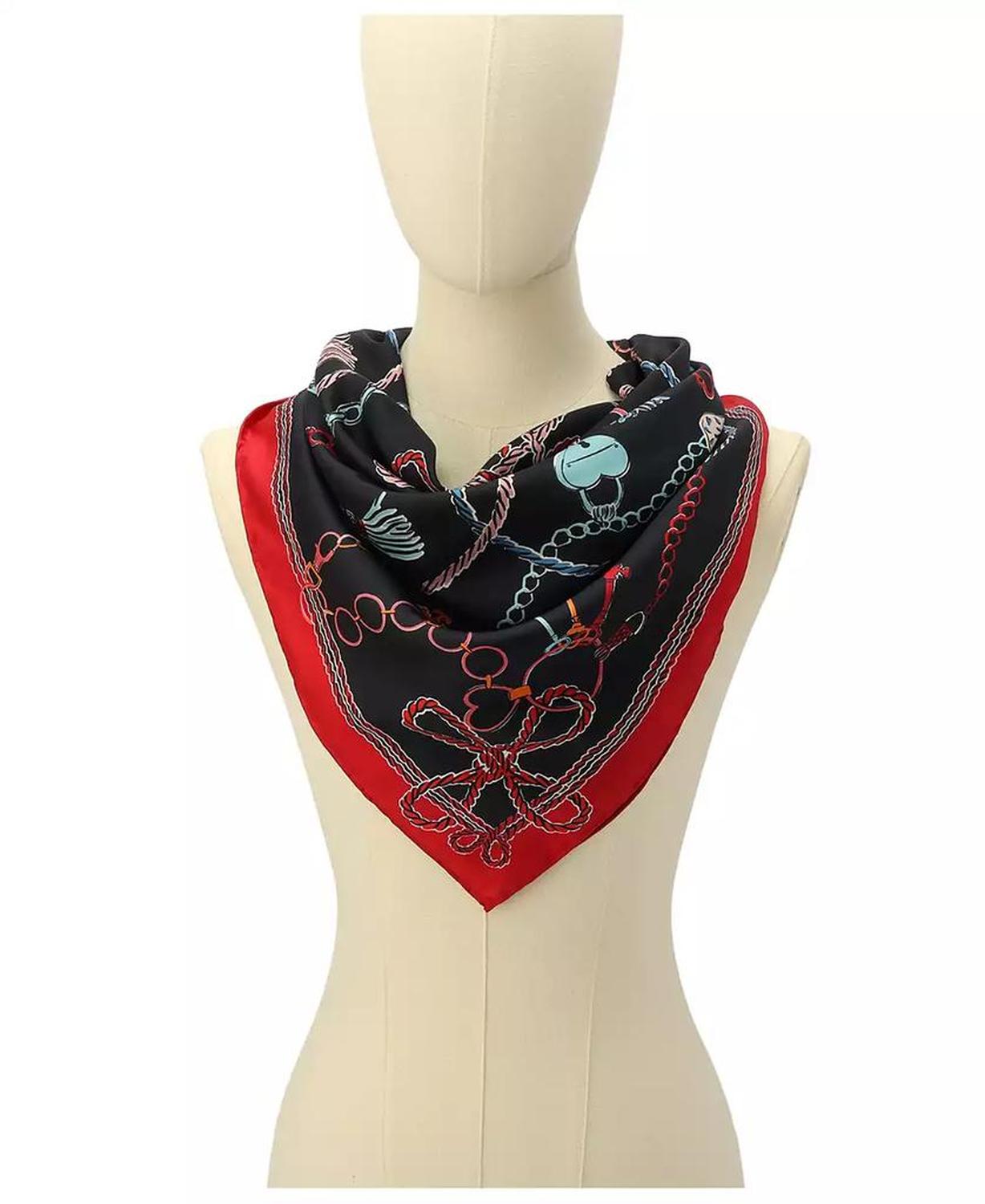 Women's Lock and Key Silk Square Scarf