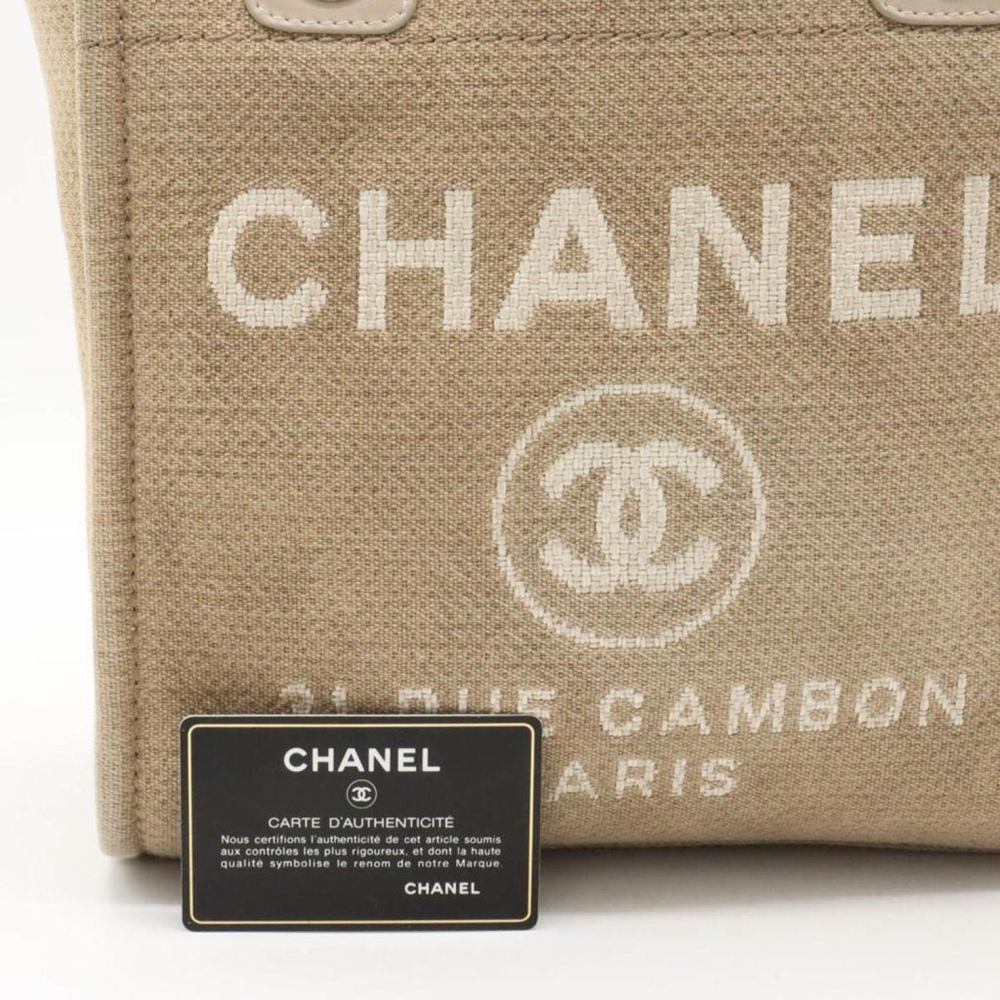 Chanel Deauville Canvas Tote Bag (Pre-Owned)