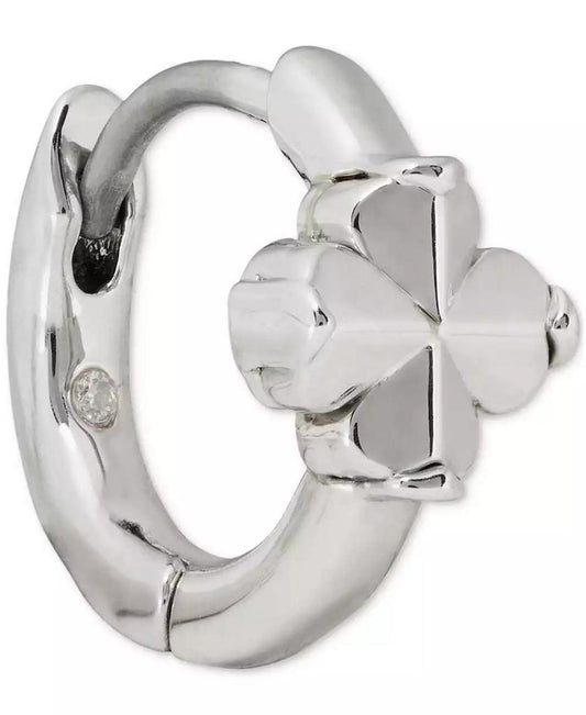 Spade Flower Huggie Earrings