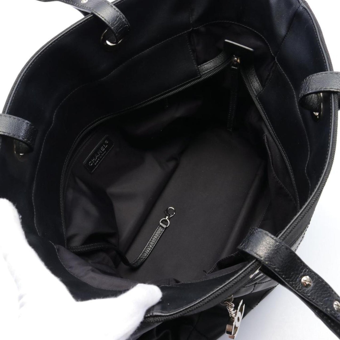Paris Biarritz Gm Handbag Tote Bag Coated Canvas Leather Silver Hardware