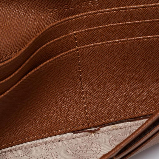 Michael Kors Brown Leather Continental Wallet..
