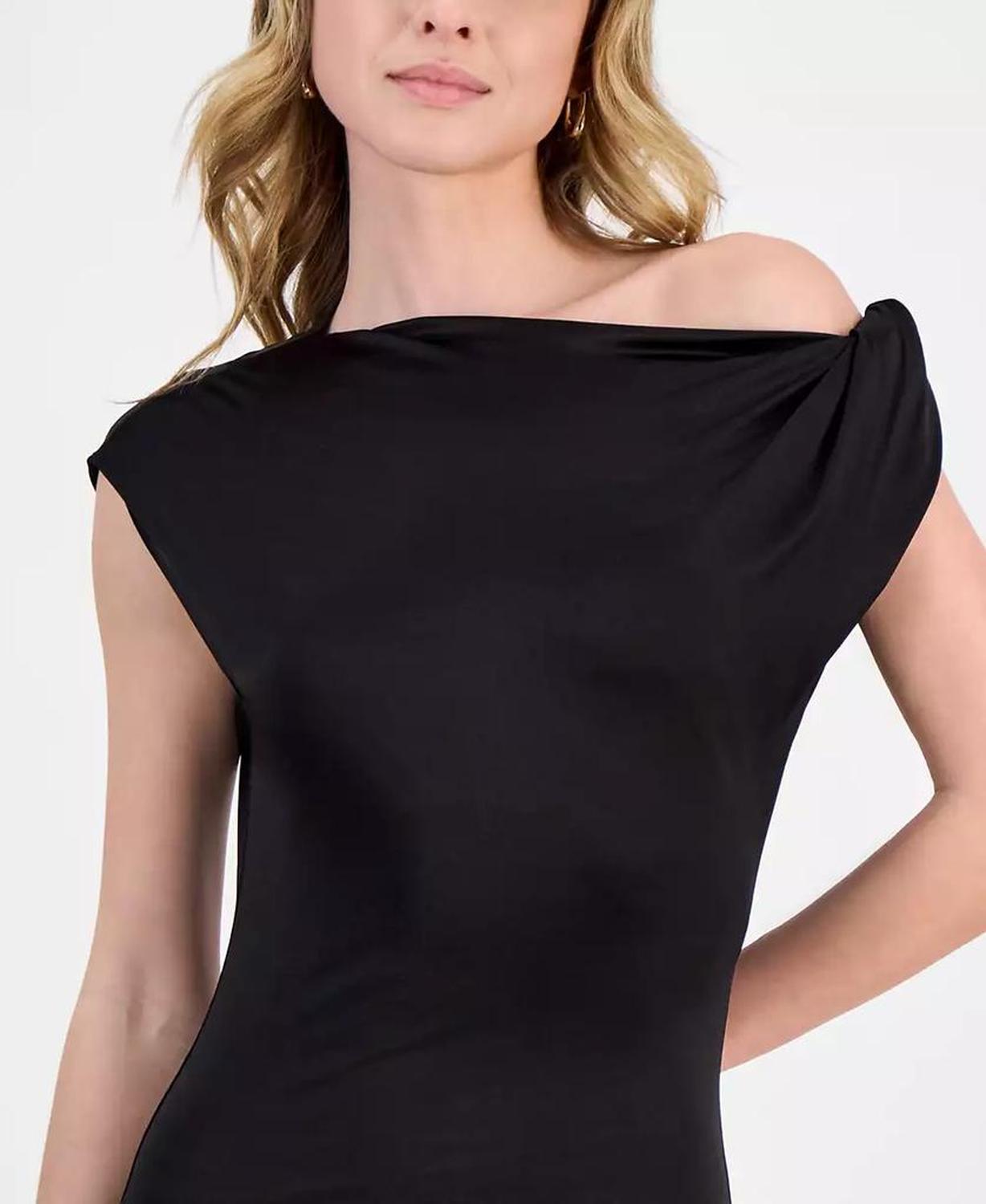 Women's Off-The-Shoulder Slit Maxi Dress