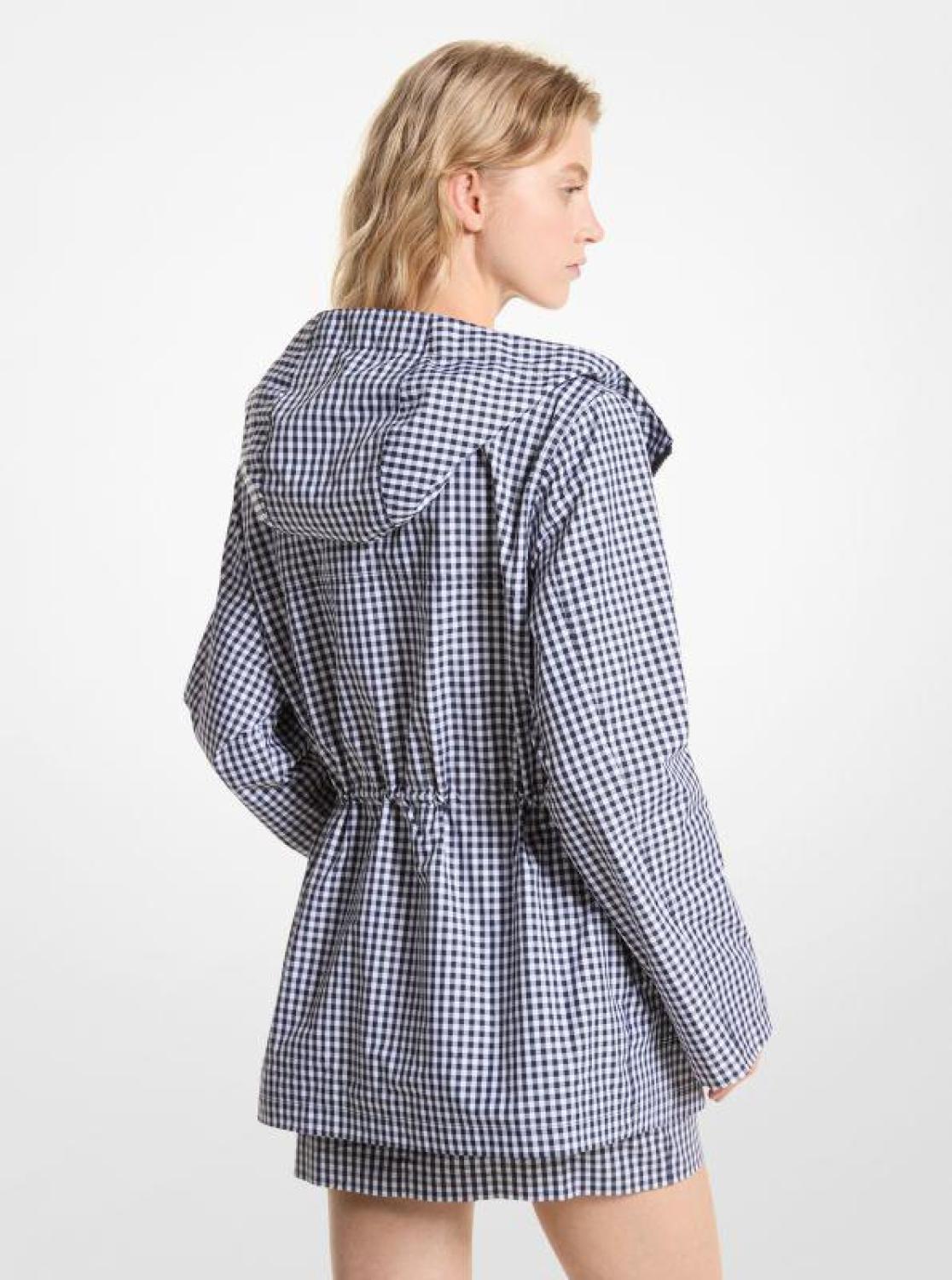 Logo Tape Woven Gingham Anorak