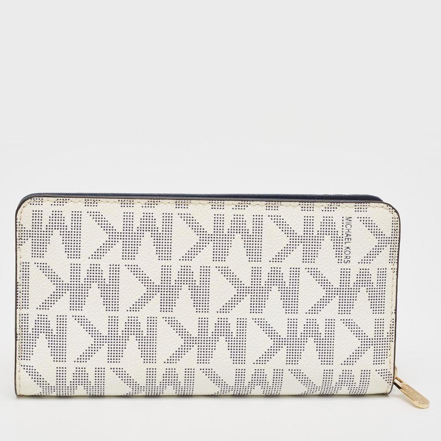 Michael Kors Signature Coated Canvas Hamilton Zip Around Wallet