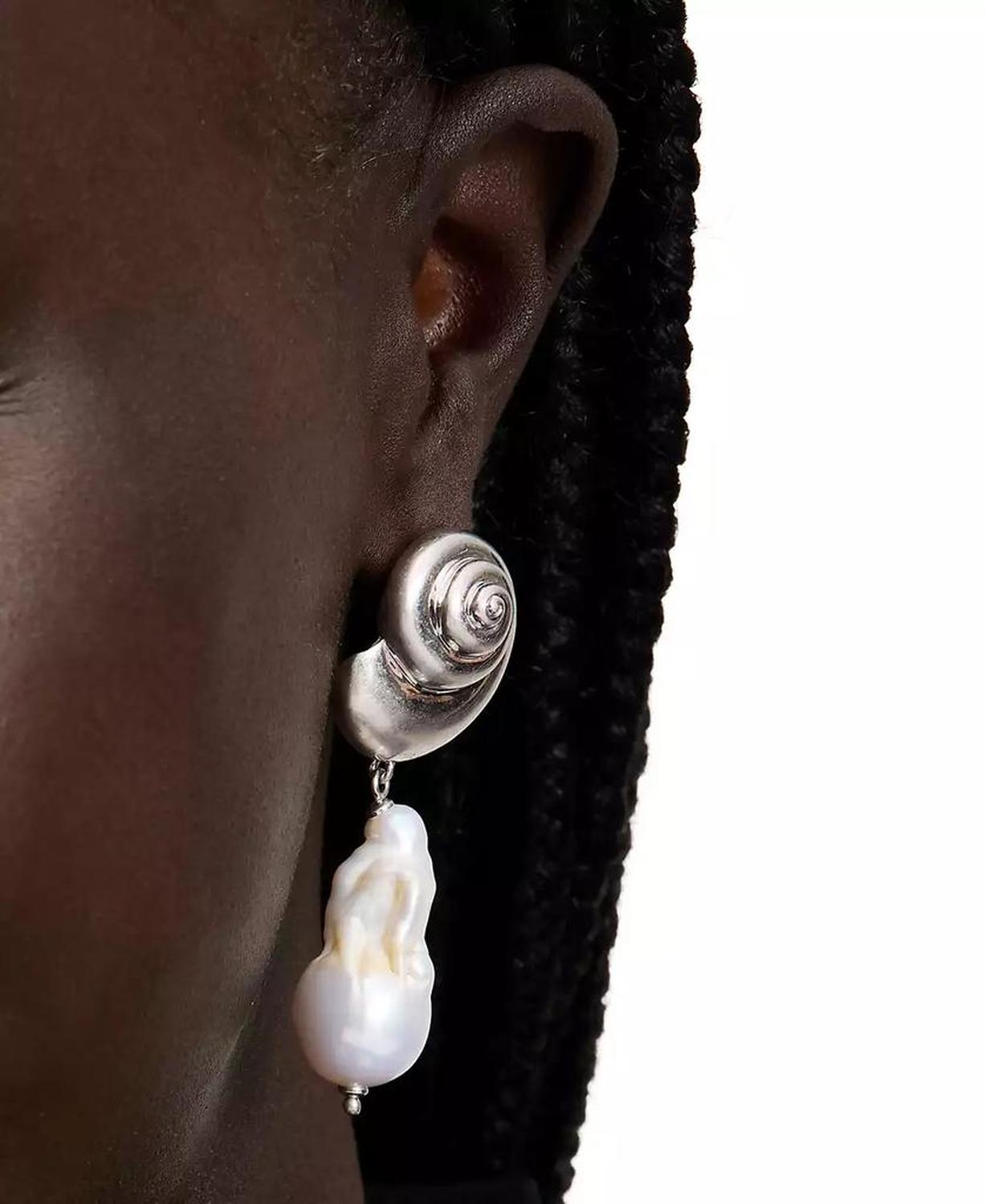 Shell & Freshwater Pearl Drop Earrings