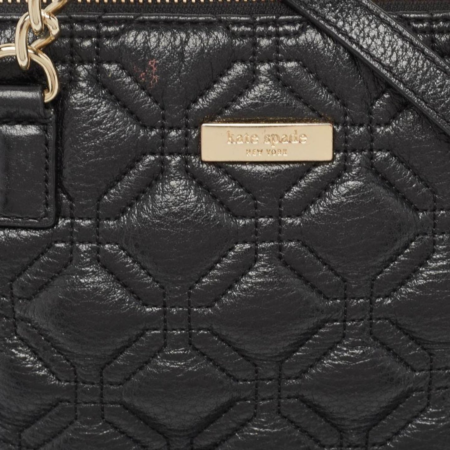 Kate Spade Quilted Shimmer Leather Astor Court Grace Bag