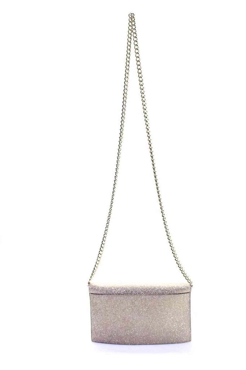 Kate Spade Small Briley Burgess Court Ash Glitter Chain Crossbody Handbag Gold