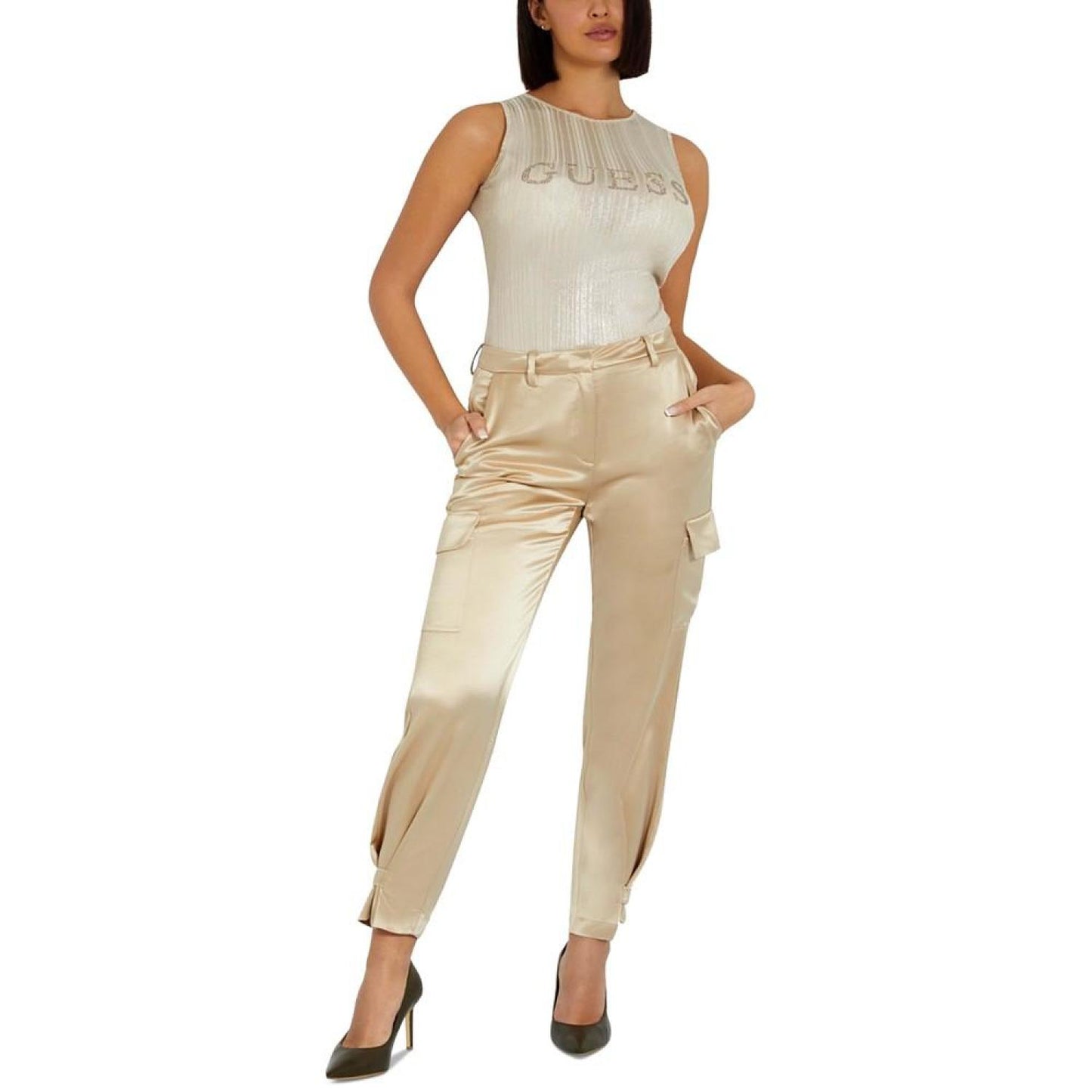 Women's Cristina Embellished Logo Sleeveless Top