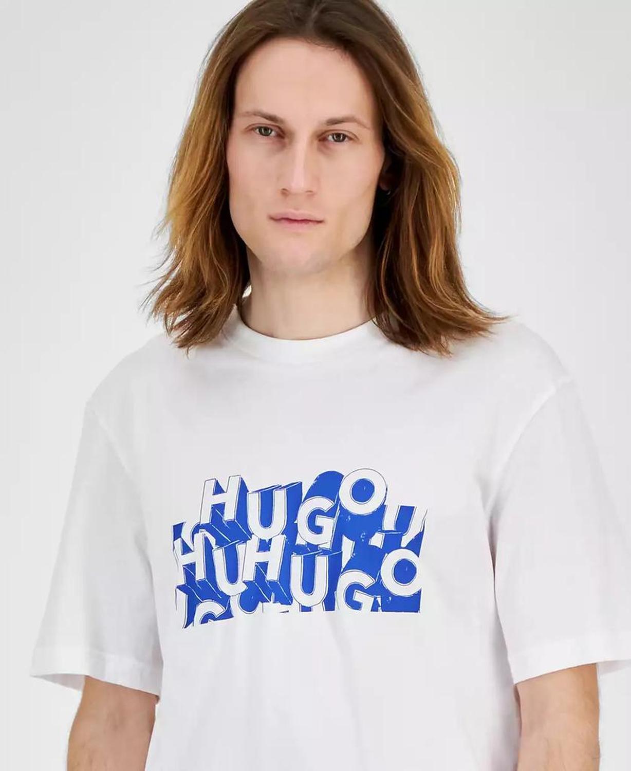 Men's Nafralo Short Sleeve Crewneck Logo Graphic T-Shirt