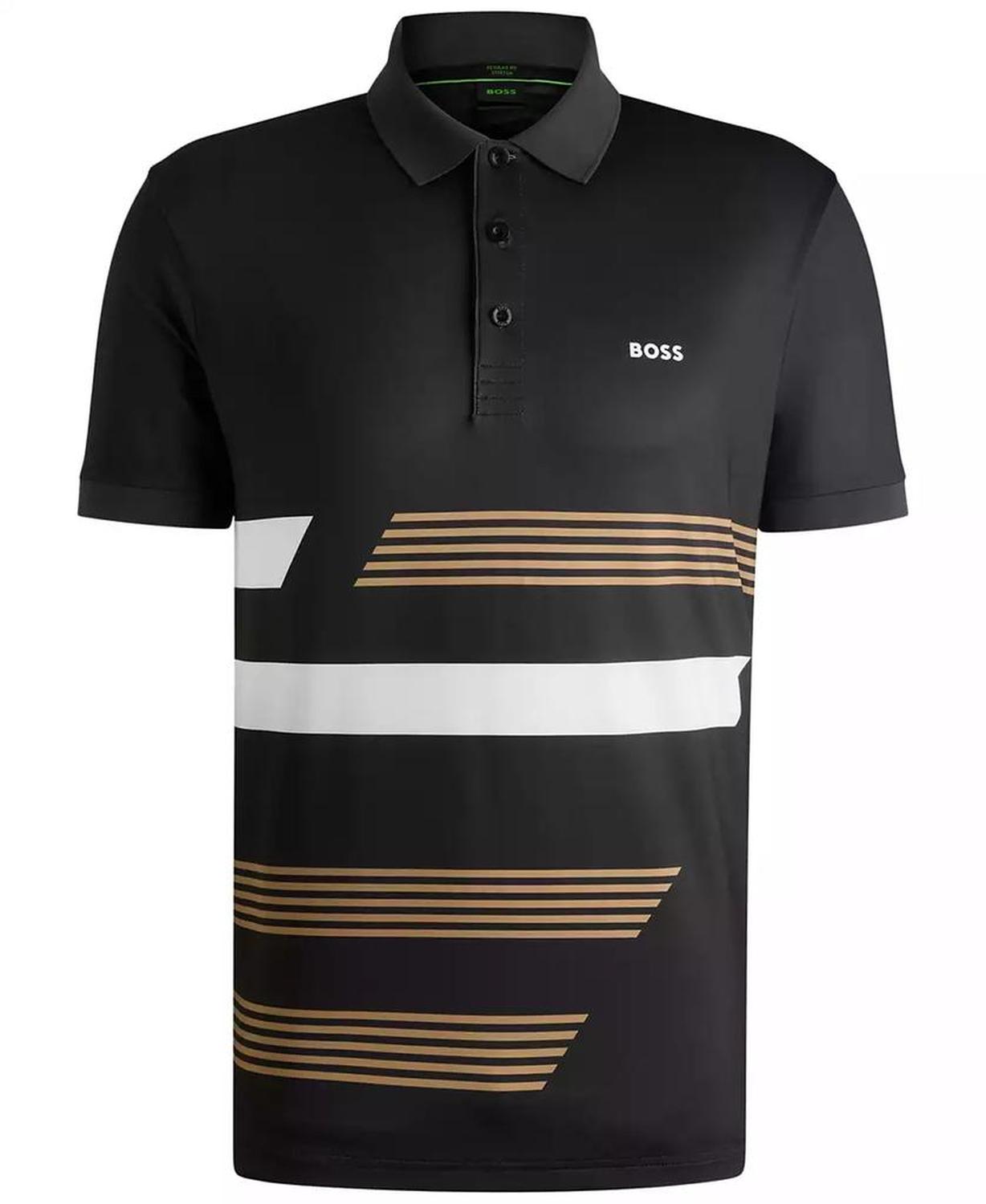 Men's Stripe Print Regular-Fit Paddy Polo