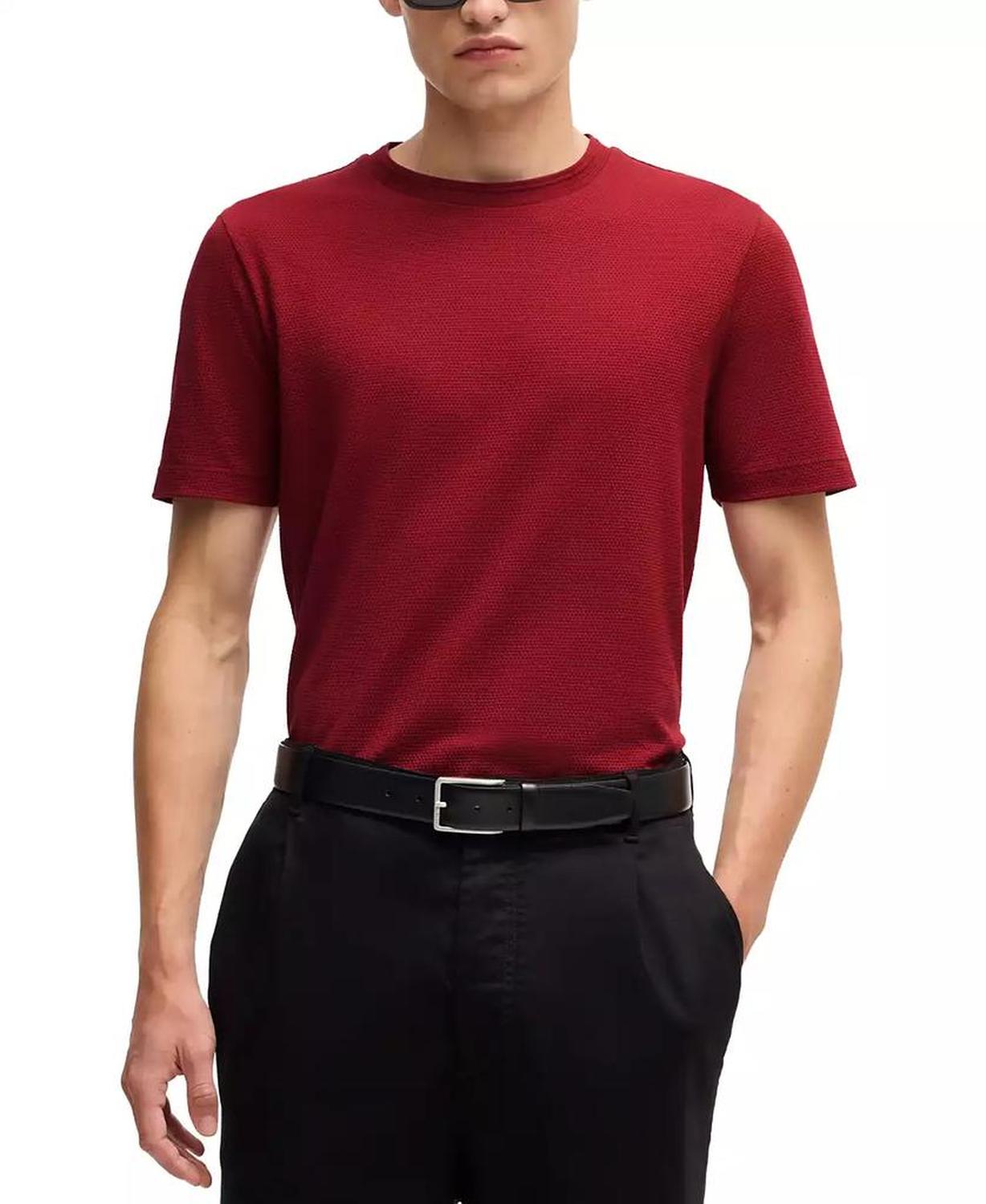 Men's Bubble-Jacquard Structure T-shirt