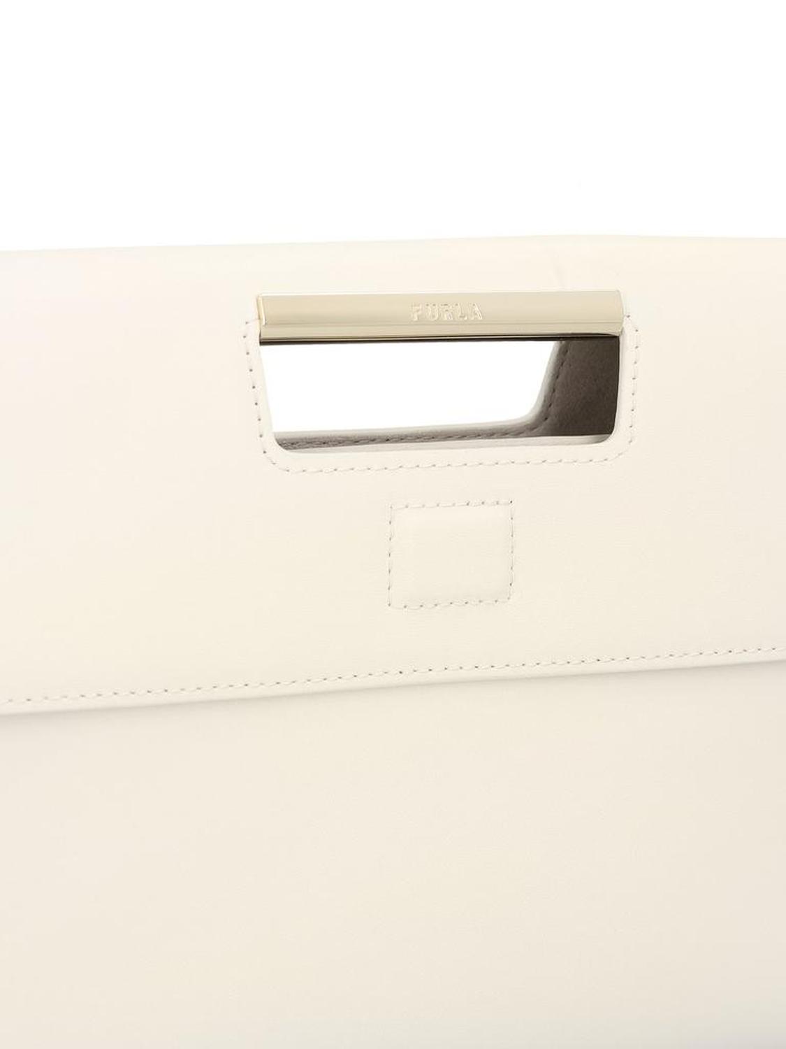 Furla Logo Engraved Medium Clutch Bag