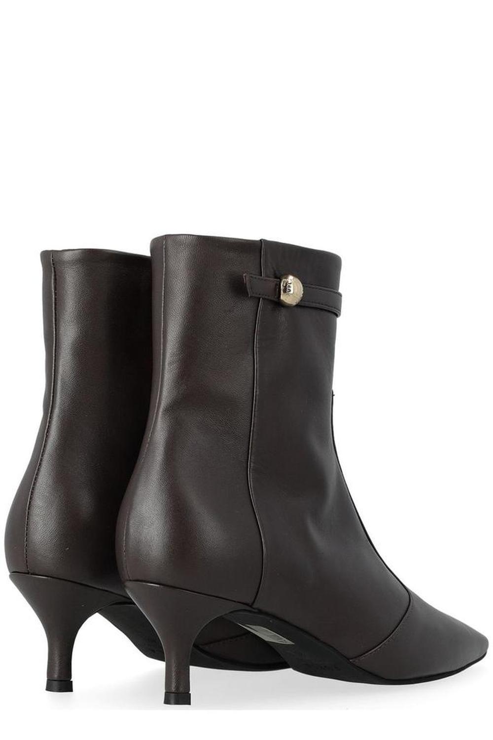 Furla Pointed Toe Heeled Ankle Boots