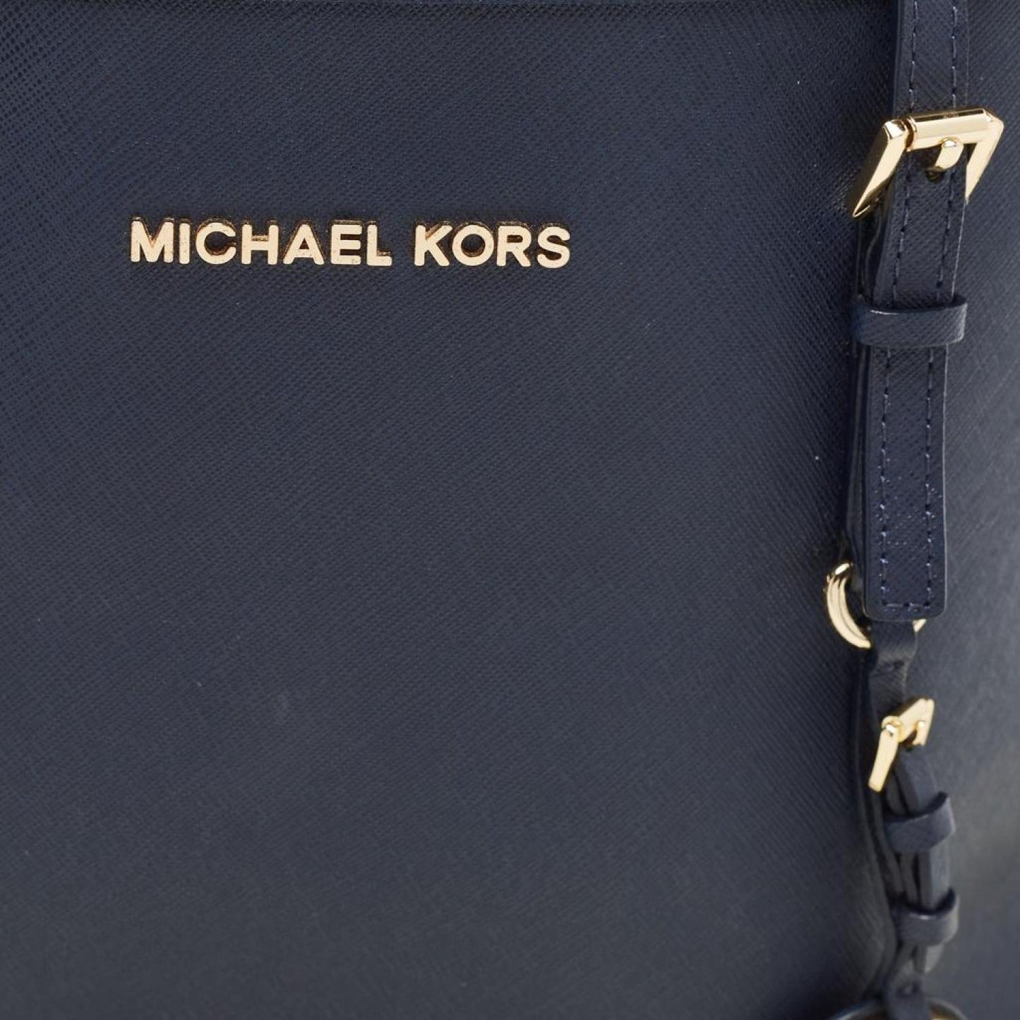 Michael Kors Dark Saffiano Leather Small Jet Set Travel Tote