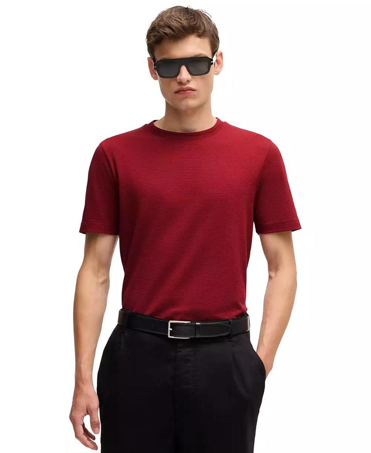Men's Bubble-Jacquard Structure T-shirt