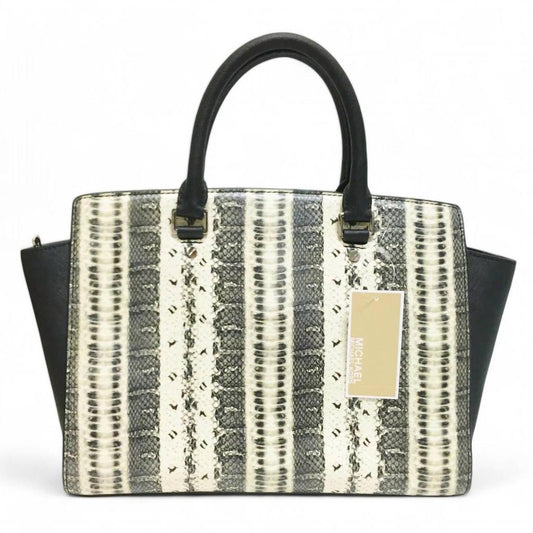 Pre-Loved Large Selma Bag In Snakeskin & Black