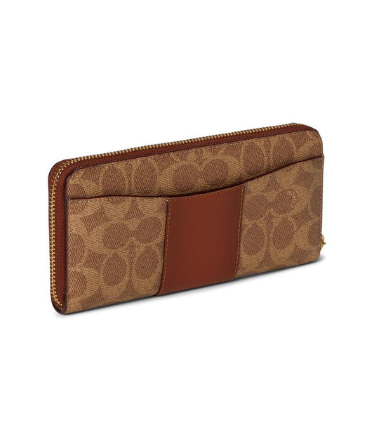 Essential Slim Accordion Zip Wallet in Signature Canvas