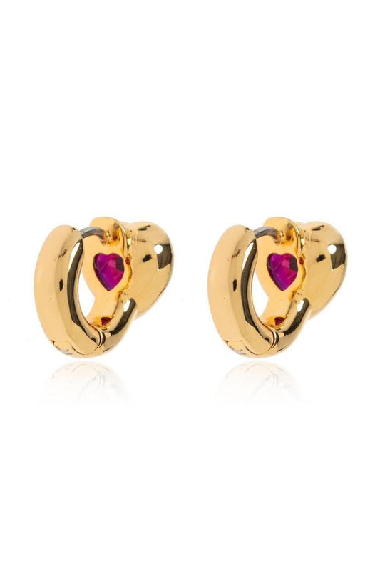 Kate Spade Keep Sparkling Heart Huggies Earrings