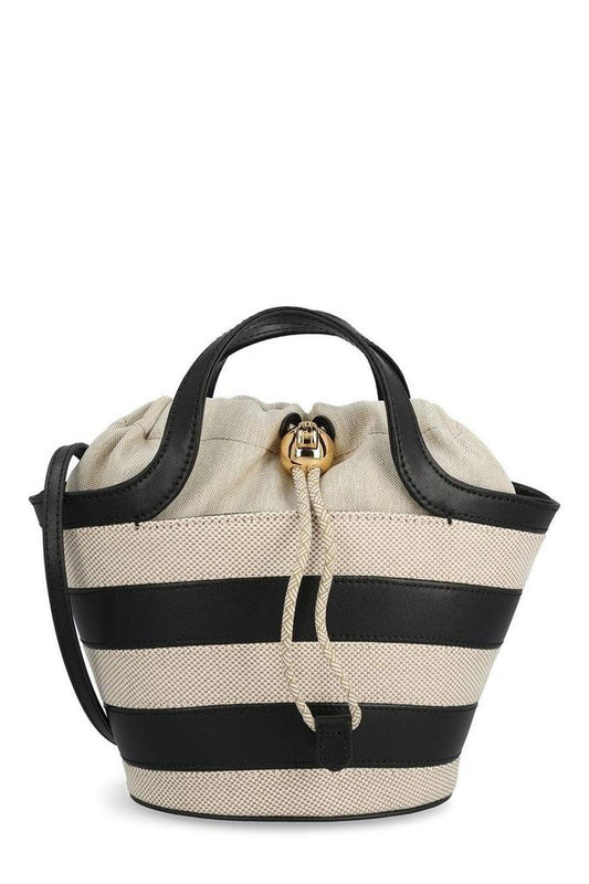 Furla Striped Drawstring Tote Bag