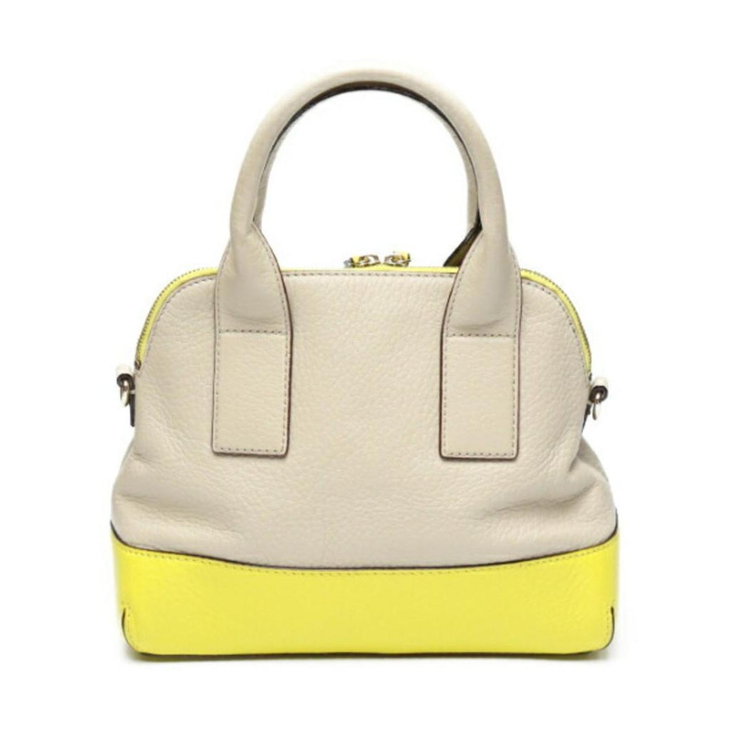 yellow Leather Handbag Shoulder Bag (Pre-Owned)