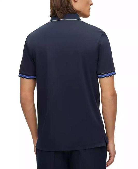 Men's Interlock-Cotton Contrast Tipping Polo