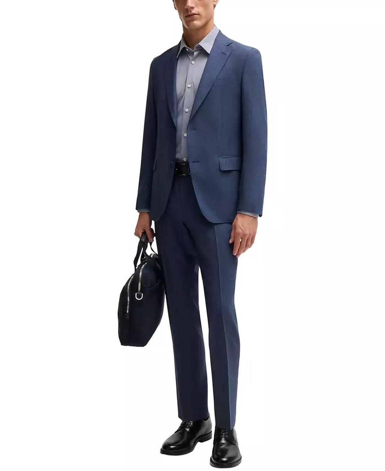 Men's Patterned Performance Slim-Fit Dress Shirt