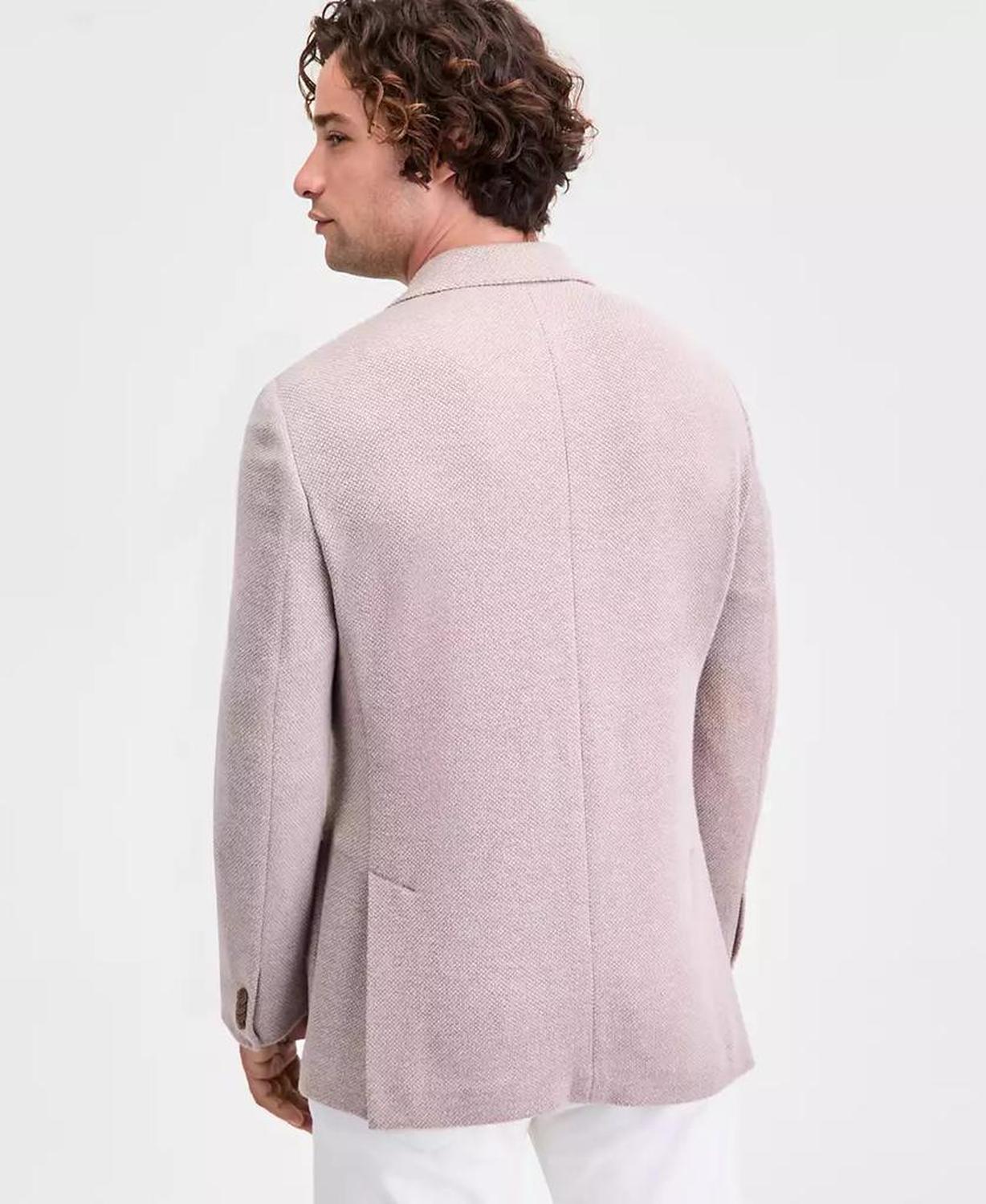 Men's Classic-Fit Stretch Oatmeal Knit Sport Coat