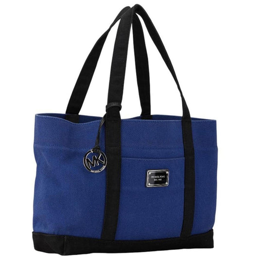 blue Canvas Handbag Tote Bag (Pre-Owned)