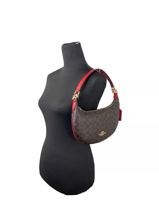 COACH Payton Signature PVC Leather Shoulder Bag Women's