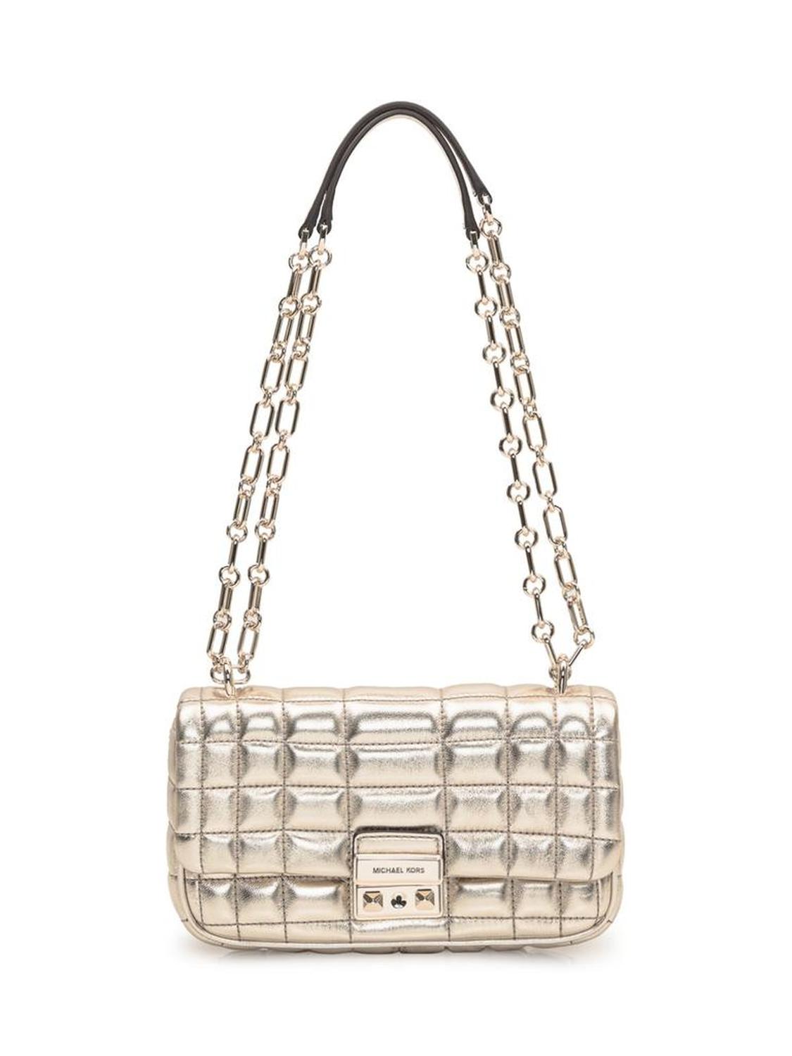 Michael Michael Kors Tribeca Quilted Metallic Small Shoulder Bag