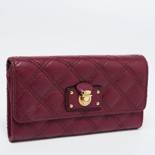 Marc Jacobs Quilted Leather Eugenie Continental Flap Wallet