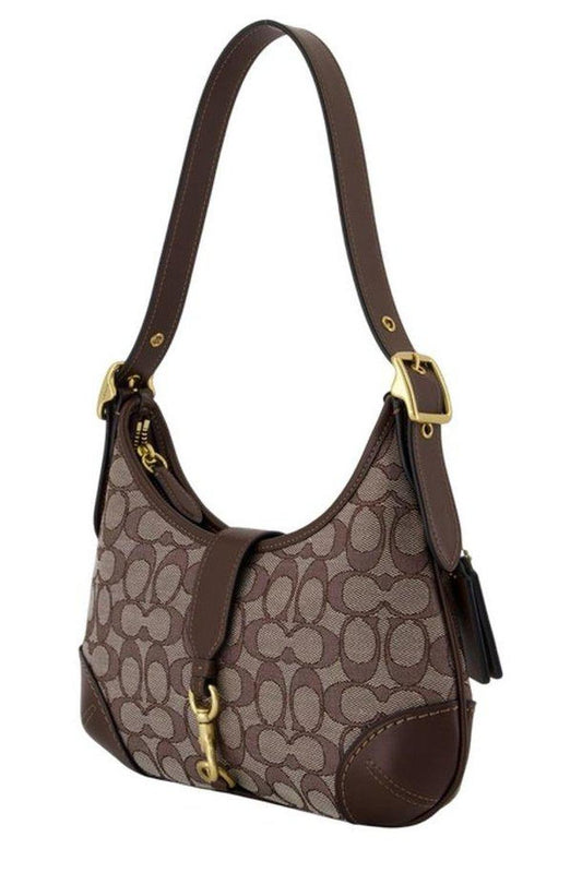 Coach Signature Jacquard Hamptons Hobo Bag